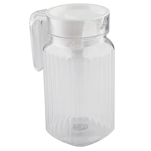Small Water Jug with Lid, 500ml Transparent Plastic Fridge Door Milk Jug with Spill-Free Spout - Image 3