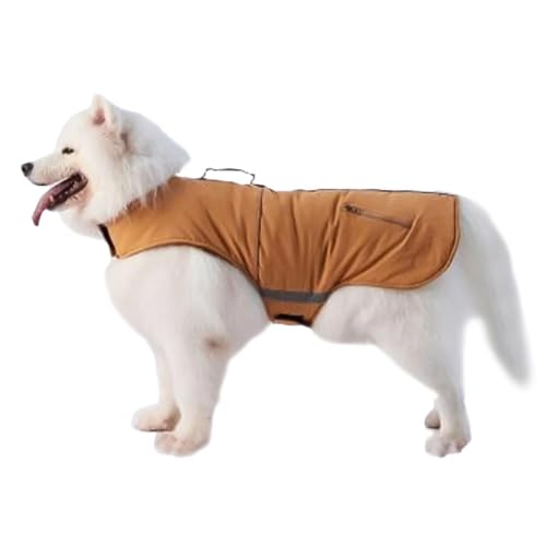 Abrigo de invierno para perros con forro de algodón térmico e impermeable 7