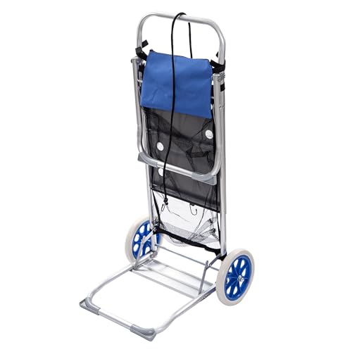 GIOCOKIDS, Carro portasillas Playa, Carro Plegable para la Playa. Se transforma en Mesa, Carro portasillas Playa, Carro Mesa Playa Verano, Carrito de Playa con Ruedas
