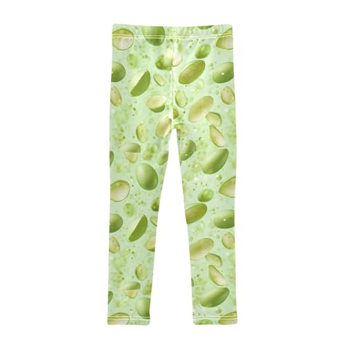 Boccsty Pistachio Pale Green Fruit Girls Leggings Kids Yoga Pants Dance Active Tights 4T2