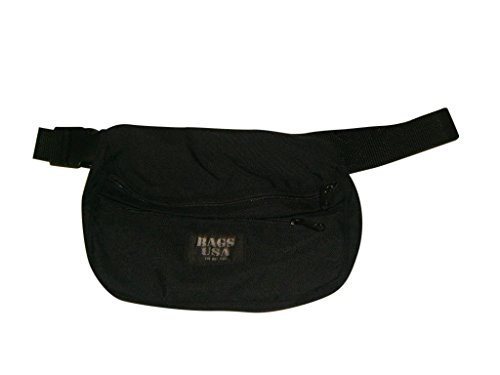 Law Enforcement Fanny Packs, Fanny Pack With Hidden Weapon Pocket, Left Hand Made In USA. (Black)