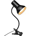 WimiSom Desk Lamp Eye-Caring Table Lamps, 360°Rotation Gooseneck Clip on Lamp, Portable Reading Book Light, Clamp Light Eye-Caring Study Desk Lamps for Bedroom and Office Home Lighting