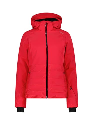 CMP Chaqueta de esquí para mujer de sarga elástica en 4 direcciones con capucha extraíble de piel sintética - 36
