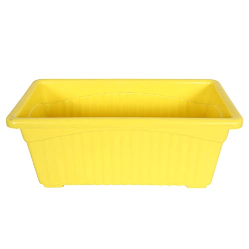Image of Plastic Window Planters | Garden Planting Pots | Flower Plant Pots for Home Garden & Balcony | Flower Planters for Balcony and Terrace Gardens | Pack of 5 (Yellow)