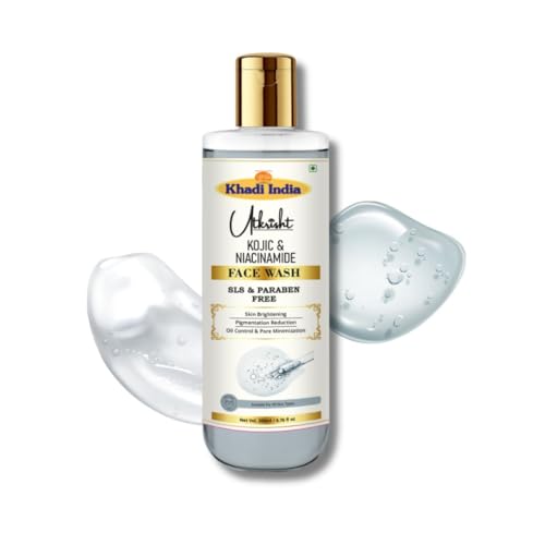 Image of Khadi Kojic & Niacinamide Face Wash 200ml | For Dark Spots, Pigmentation & Blemishes | Cleanses & Brightens Skin | SLS & Paraben Free | All Skin Types | Korean Skin Care for Men & Women