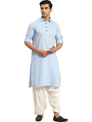Image of Rajubhai Hargovindas Men's Festive Cotton Pathani Kurta