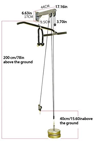 omotor Tricep Press Down Pulley Cable Machine Attachment System with Loading Pin LAT Pulldown Bar Tricep Rope D Handle (Down Pulley Cable Machine) - Thumbnail 7