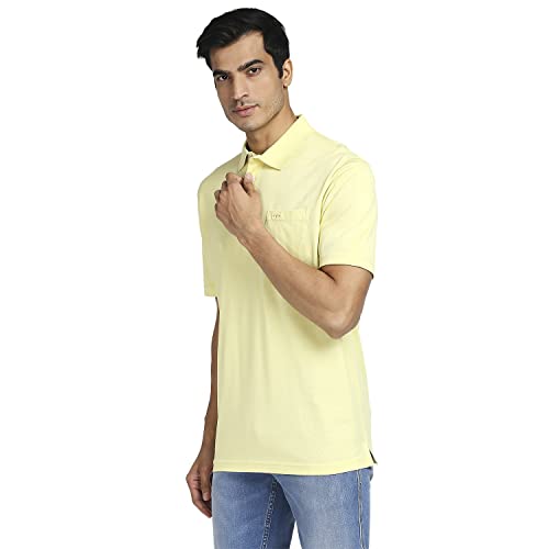Image of Colorplus Cotton Regular Fit Medium Green T-Shirt for Men