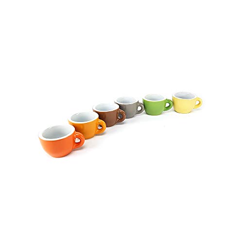 In ceramica BuyStar Set 6 tazzine caffè Multicolore in Ceramica Set Servizio tazzine Tazze Bicchierini caffè Espresso Coffee Colorate Stile Shabby Chic tazzine da caffè