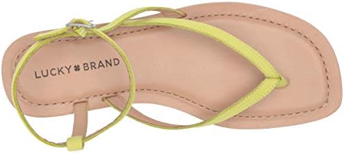 Lucky Brand Women's BYLEE Flat Sandal, Wild Lime, 5.5 | Image 4