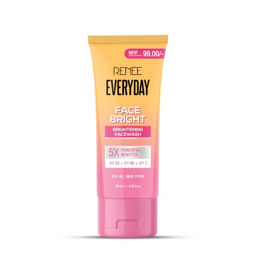 Image of RENEE Everyday Face Bright Gentle Face Wash For Fresh, Clean Skin | Hydrates, Brightens Skin, Reduces Oil | With Vitamin B3, B5, and C | Facewash for Women & Men of All Skin Types | 60 Ml
