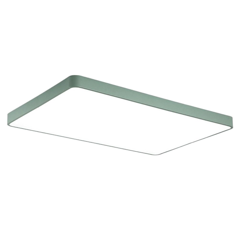 ZXDTVFGN Led Flush Mount Ceiling Light Fixtures 24Waron Color Lamp Ultra-Slim Fixture Modern Square Flat Lights for Kitchen Hallway Bedrooms 5000K, 1-Pack/Green/65Cm