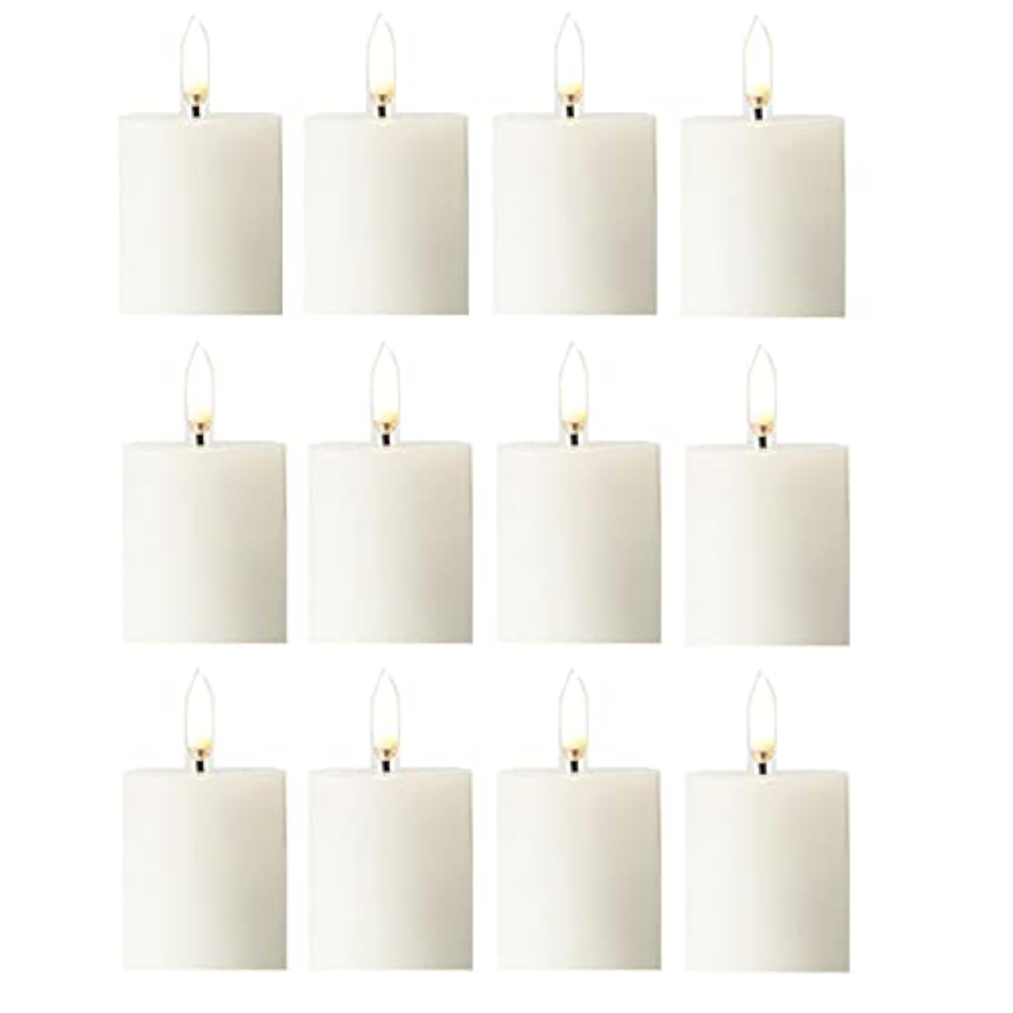 Unscented White Pillar Candle, 2x2 Inch