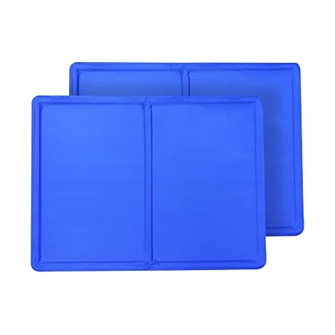 ShopHut Cooling Pillow Pads with Magic Gel Cushion can be placed on Pillows, Mattress, Under the feet, Car Seat for Headache, Fever, Night Sweats and Cool Pillows for Sleeping, Large [40 x 30 cm] (2) Cover