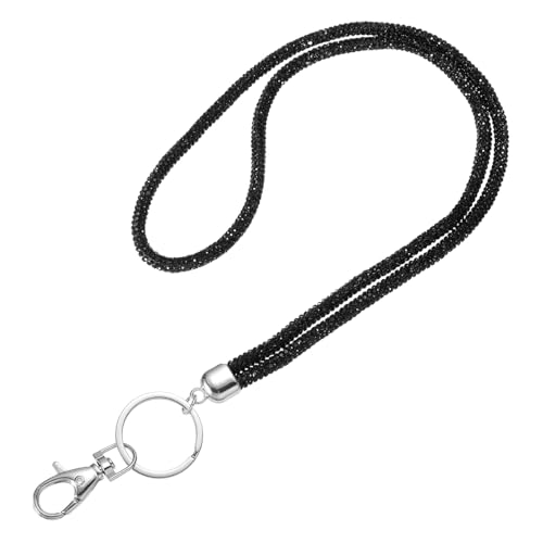 Lanière à strass pour téléphone portable de 80 cm avec porte-clés et fermoir