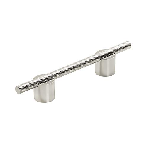 Amerock | Cabinet Pull | Polished Nickel | 3-3/4 inch (96 mm) Center to Center | Transcendent | 1 Pack | Drawer Pull | Drawer Handle | Cabinet Hardware