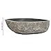 vidaXL Wash Basin, Bathroom Sink Bath Wash Bowl, Countertop Wash Basin Wash Sink, River Stone Oval