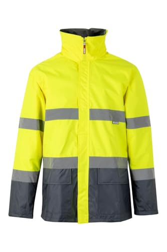 Parka bicolore grise et jaune fluo VELILLA 306002 XL contre le froid