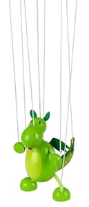 Goki 51754 Grüner Drache Marionette