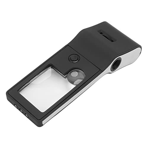 TOPINCN Lupa con Luz LED 3X 10X 55X Lupa Asférica Avanzada para Lectura y Exploración Detección UV de Alto Brillo