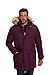 Produktbild JP 1880 Herren große Größen Menswear L-8XL Parka, Kapuze, abnehmbarer Webpelz, Zipper, winddicht, wasserabweisend aubergine 6XL 808604540-6XL
