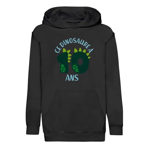 Sweat à capuche enfant Ce Dinosaure à 10 Ans vêtement d'école