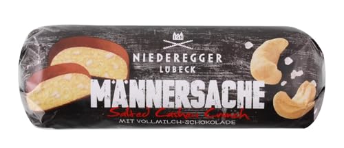 Niederegger Männersache Geschenk-Set mit Heldentaler Mann des Jahres, Marzipan Zigarre Don Marzipano und Cashewbrot (342g)