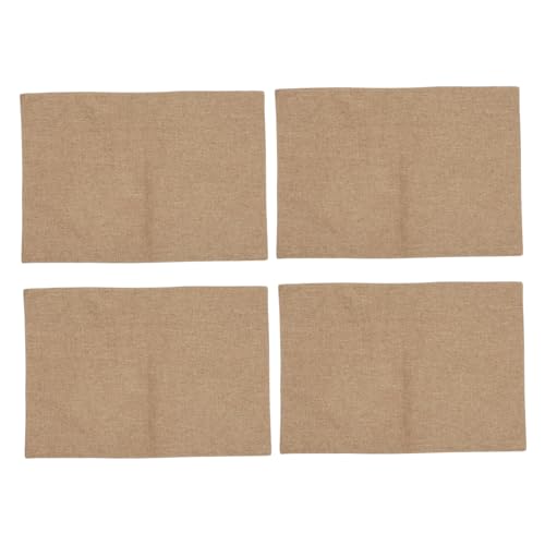 Healifty servilletas de tela rectangular color café 4 piezas miniatura 1