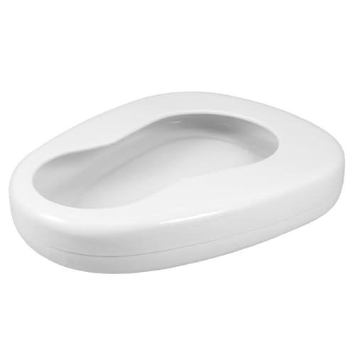 DECOMELODY Bassin de Lit Émail pour Personnes Âgées et Patients Alités Pot de Nuit Portable Polyvalent pour Hommes et Femmes Adapté Aux Soins Infirmiers et Usage Au Lit
