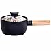 QZH Mini Padella per Latte ,Pentola con Coperchi, Manico Ergonomico Stay-Cool, Ceramica, Pentola Facile da Pulire,Adatto per Fornelli a Gas, Fornelli Elettrici in Ceramica,Fiamma Aperta