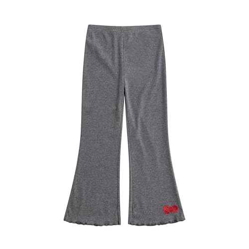 Image of Hello Kitty Sanrio Girls 3 Piece Outfit Set with Demin Jacket, Short Sleeve T-Shirt, and Flared Pants Set for Big Kids