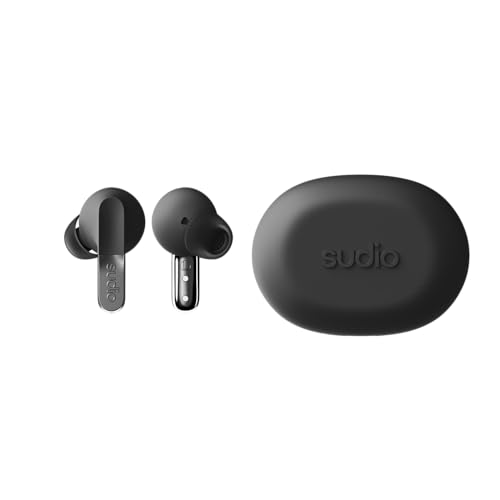 Image of sudio N3 Pro Wireless Earbuds - Active Noise Cancelling (ANC), 30-Hour Playtime, Sweat & Splashproof, Eco-Friendly Design with Recycled Materials, Comfortable Fit, Premium Metallic Finish (Black)