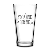 Integrity Bottles Premium Pint Glass, Baby Yoda One For Me - Etched Beer Glass, Cocktail, Scotch,...