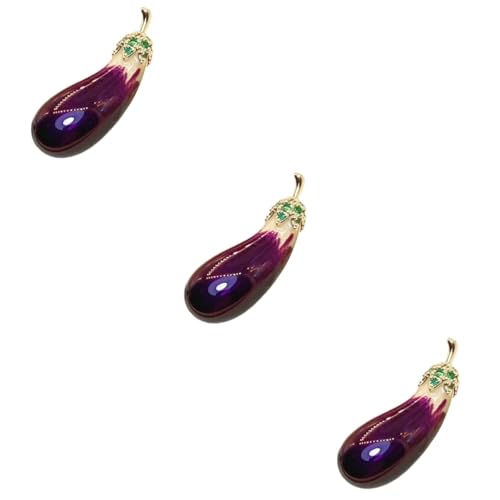 Holibanna 3 Piezas Broche De Berenjena Tapa Pasador De Mochila Pasador De Cuello Decorativo Cuerpo Pasadores Magnéticos Broche De La Joyería Clip De Corbata Broches Dedo Patas Cobre Violet