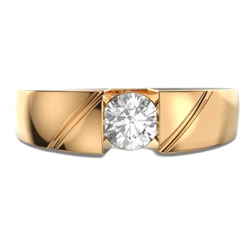 Bague moissanite homme en argent 925 luxueuse avec finition or fait main
