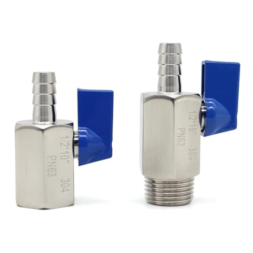 Válvula de bola para regular tubos de 8mm con rosca externa compacta de 3/8" 4