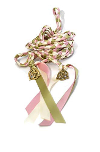 Divinity Braid Vintage Rose Sage Celtic Triquetra Wedding Handfasting 9Ft Cord #Wedding #Weddingceremony #Celtic #Handfasting #Handfastingcord #Celticwedding #Celticknot #TOP7