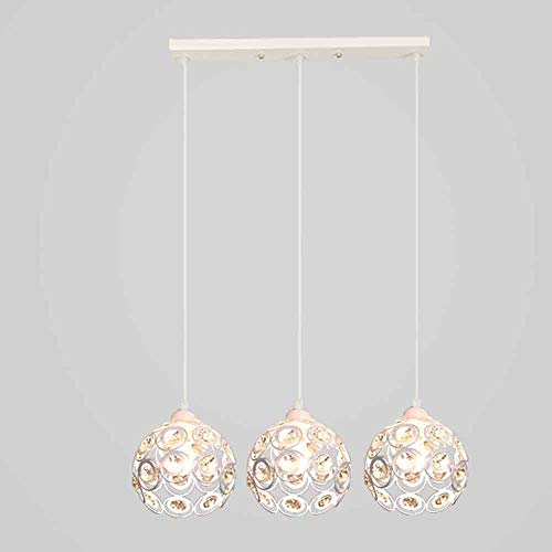 Chandelier 3 lampes blanc YangRy pour salle à manger et bar moderne - 3