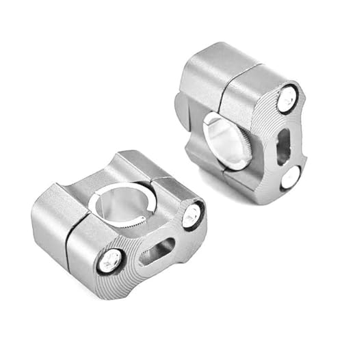 Generisch Lenkererhöhung Motorrad Lenker Steigleitungen Adapter Off Road Für Y&amaha Für Tracer 700 900 GT 700gt MT09 MT07 2021(Silber)