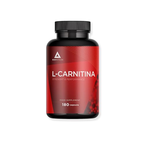 L-Carnitina Vegan 1500mg- 180 capsule- Integratore L-Carnitina Tartrato Pura- Senza glutine- Tonificazione, Energia, Resistenza e Recupero Muscolare –Miglioramento il rendimento sportivo- Bodyathlon