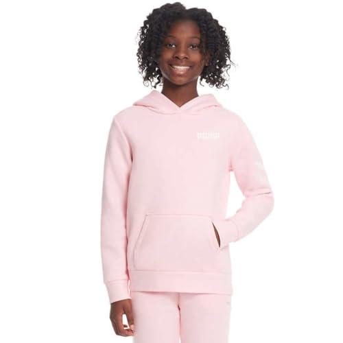 PUMA Youth Girl's Long Sleeve Fleece Lined Hoodie Sweatshirt (US, Alpha, Small, Regular, Pink)