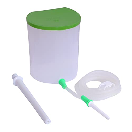 Fastro 1.5 Litre PVC Enema Kit Satvik Movement Improved model - 1 silicon pipe, 2 nozzles 1 pinch clamp and 7 Enema Rubber Pipe for Men and Women - With User Manual