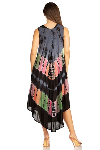 Sakkas Womens Long Tasanee Caftan Tank Dress/Cover Up2