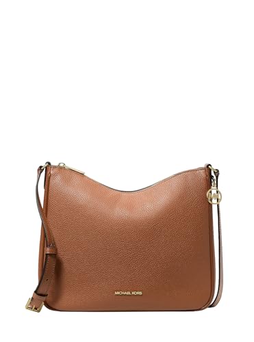 Bolsa Feminina Michael Kors Nayla Média Original – Hobo MK Signature Canvas ou Messenger Couro Pebbled – Bolsa de Ombro ou Transversal Luxo (Luggage, médio Messenger)