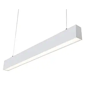 Light Concepts 24W LED Hanging Profile Linear Foot Flus-mount Wrap Ceiling Tube Light, (Cool White, White, 2 Feet)