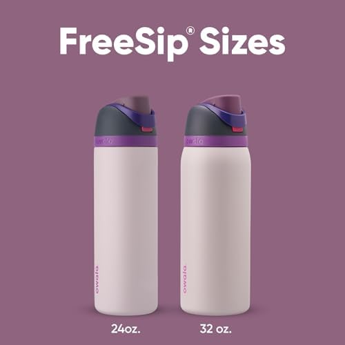 Owala FreeSip Insulated Stainless Steel Water Bottle with Straw for Sports, Travel, and School BPA-Free Sports Water Bottle, 24 oz, Dreamy Field - View 7