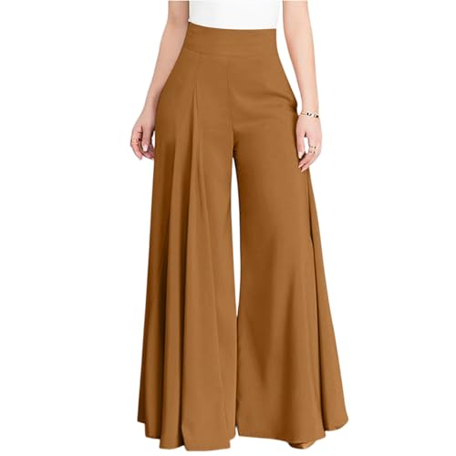 Pantalon femme été fluide de soirée chic et élégant en grande taille