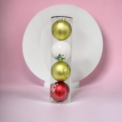 The Grinch Christmas Tree Decoration Dr Seuss Baubles Home Decor Hanging Seasonal Decoration Festive Item NEW (Pack Of 4 Giant Bauble) - Image 2
