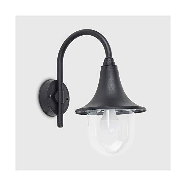 Modern IP44 Outdoor Black Fishermans Style Wall Light Lamp - Image 6