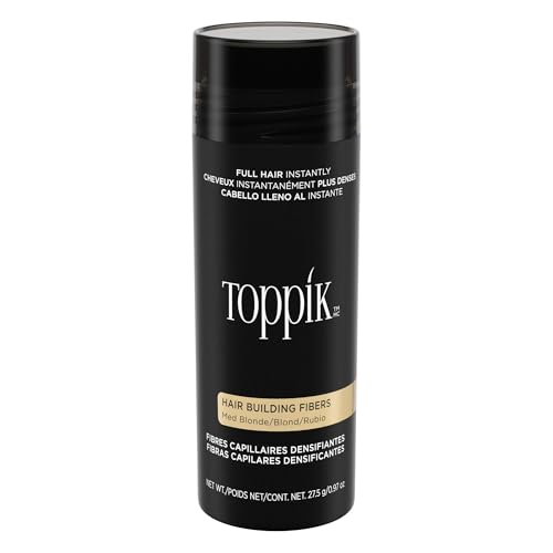 Toppik Hair Building Fibers with Premium Keratin Fibers Conceals Hair Thinning and Hair Loss for Fuller Looking Hair that Gives Completely Natural Look For Men and Women, 27.5 grams